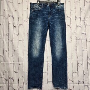American Eagle Outfitters Slim Straight Jeans Mens 32x34 Dark Wash Extreme Flex